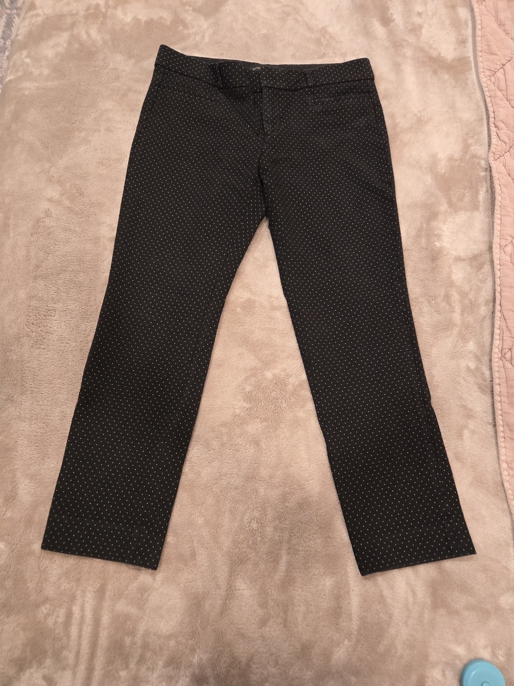 Banana Republic Black Ankle Jeans with White Pin Dots